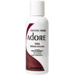 Adore Semi-Permanent Hair Color 104 Sienna Brown, 4 Oz