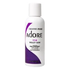 Adore Semi-Permanent Hair Color 114 Violet Gem, 4 Oz