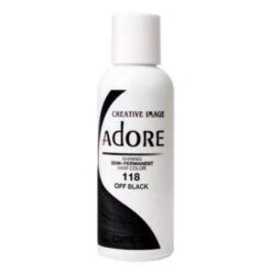 Adore Semi-Permanent Hair Color 118 Off Black, 4 Oz