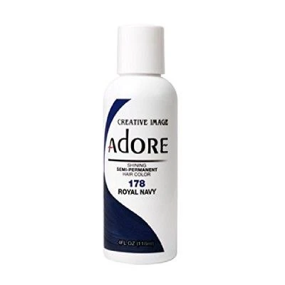 Adore Semi-Permanent Hair Color 178 Royal Navy, 4 Oz