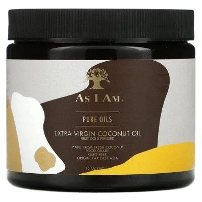 AS I AM Pure Oils Extra Virgin Coconut Oil, 15 Oz 3 AS I AM Pure Oils Extra Virgin Coconut Oil, 15 Oz