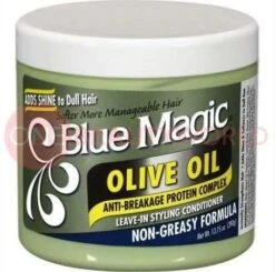Blue Magic Olive Oil Anti-Breakage Leave-In Styling Conditioner Hair Grease, 13.75 Oz