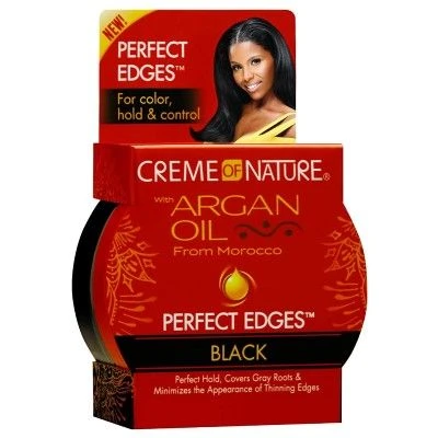 Creme Of Nature With Argan Oil Perfect Edges Black Hair Gel, 2.25 Oz