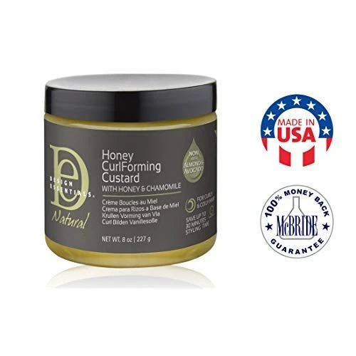 Design Essentials Natural Honey Curl Forming Custard Infused With Almond, Avocado, Honey & Chamomile For Intense Shine, Medium Hold And Definition,12 Oz 3 Design Essentials Natural Honey Curl Forming Custard Infused With Almond, Avocado, Honey & Chamomile For Intense Shine, Medium Hold And Definition,12 Oz