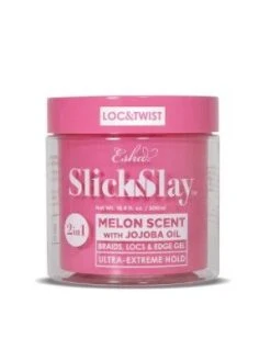 Esha Slick And Slay 2 In 1 Loc And TwistBraid And Edge Gel Melon Scent, 500ML, 16.9 Fl Oz