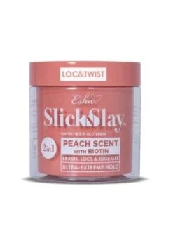 Esha Slick And Slay 2 In 1 Loc And Twist Braid And Edge Gel Peach Scent, 500ML, 16.9 Fl Oz