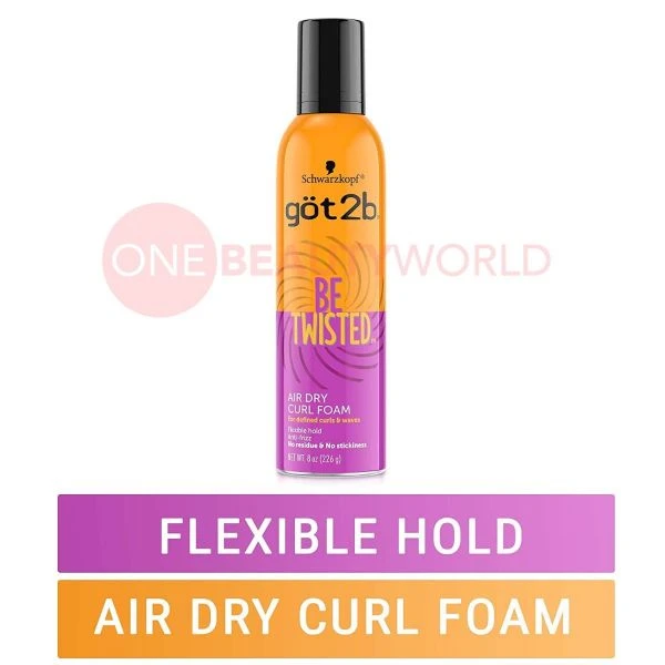 Schwarzkopf Got2b Be Twisted - Air Dry Curl Foam, 8 Oz