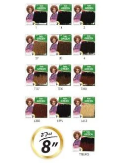 Afro Curl 8 Inch 3 Pcs Solo Green 100 Remi Human Hair Weave - Beauty Elements -Hair Care Products Store hh solo green afro c 8 human hair beauty elements obw.3 1