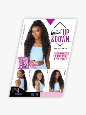 UD 16 4in1 Instant Up N Down Half Wig Pony Drawstring Sensationnel 6 UD 16 4in1 Instant Up N Down Half Wig Pony Drawstring Sensationnel - Image 4