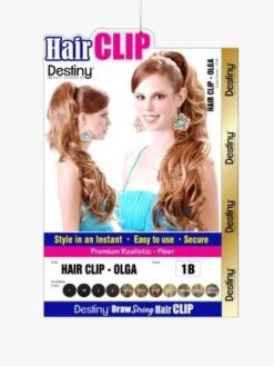 OLGA Destiny Premium Realistic Fiber Drawstring Hair Clip - Beauty Elements -Hair Care Products Store olga hair clip destiny premium realistic fiber ponytail beauty elements.jpg obw.1 1