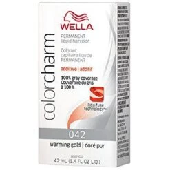 Wella Color Charm Liquid Hair Color Warming Gold 042, 1.4 Oz