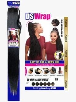 DS-Wrap Passion Twist 30 Inch Destiny Premium Realistic Fiber Ponytail - Beauty Elements -Hair Care Products Store passion twist 30 destiny human hair blend bun beauty element onebeautyworld.jpg 1