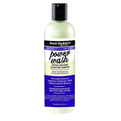 Power Wash - Intense Moisture Clarifying Shampoo - Grapeseed Style & Shine By Aunt Jackie's Curls & Coils, 12 Oz 3 Power Wash - Intense Moisture Clarifying Shampoo - Grapeseed Style & Shine By Aunt Jackie's Curls & Coils, 12 Oz