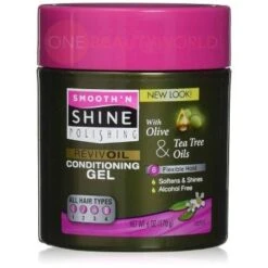Schwarzkopf Smooth'n Shine Olive & Tea Tree Oils Conditioning Gel, 6 Oz