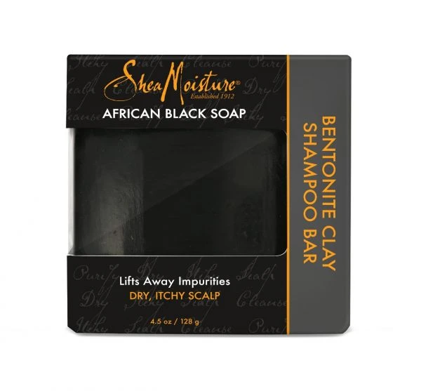 Shea Moisture Sheamoisture African Black Soap Bentonite Clay Shampoo Bar, 4.5 Oz