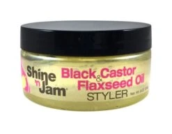 Shine'n Jam Black Castor & Flaxseed Oil Styler, 8 Oz