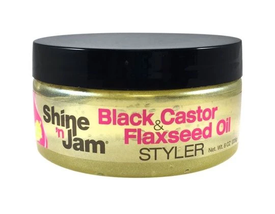 Shine'n Jam Black Castor & Flaxseed Oil Styler, 8 Oz 3 Shine'n Jam Black Castor & Flaxseed Oil Styler, 8 Oz