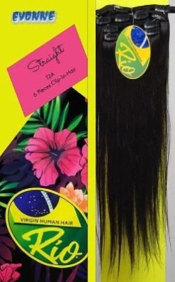 Straight 18 Inch Rio 100 Remy Virgin Human Hair Clip In Extension