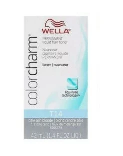 Wella COLOR Charm Liquid Hair Color Toner Pale Ash Blonde T14,1.4 Oz